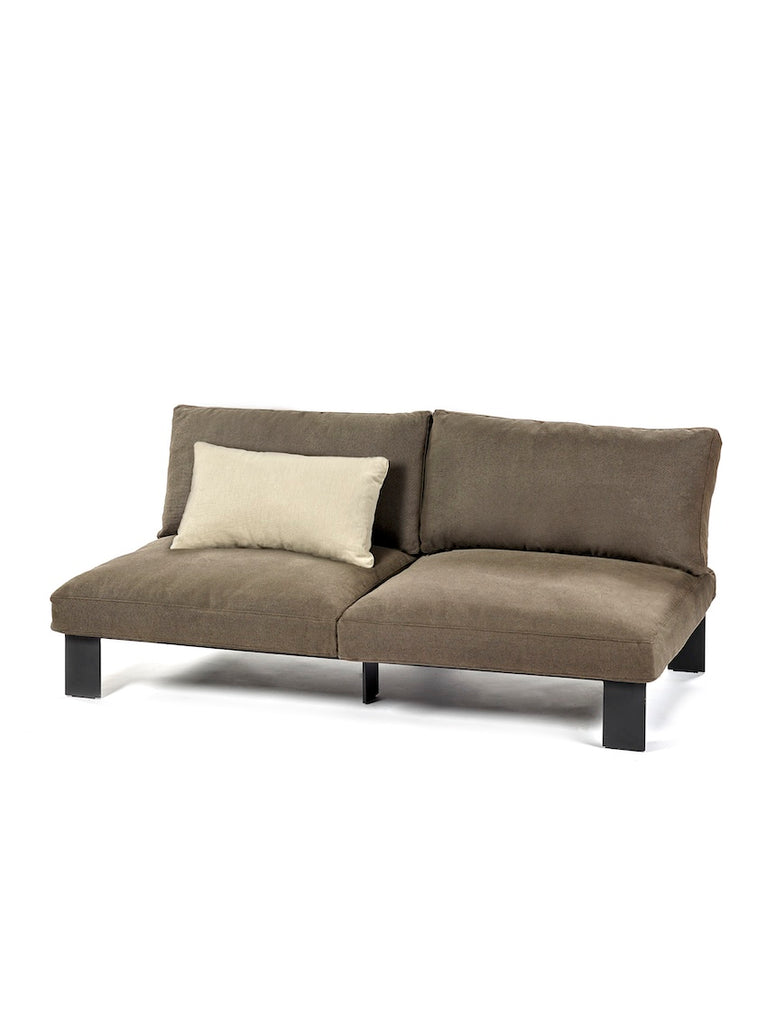 Bench two seater incl cushion indoor sepia