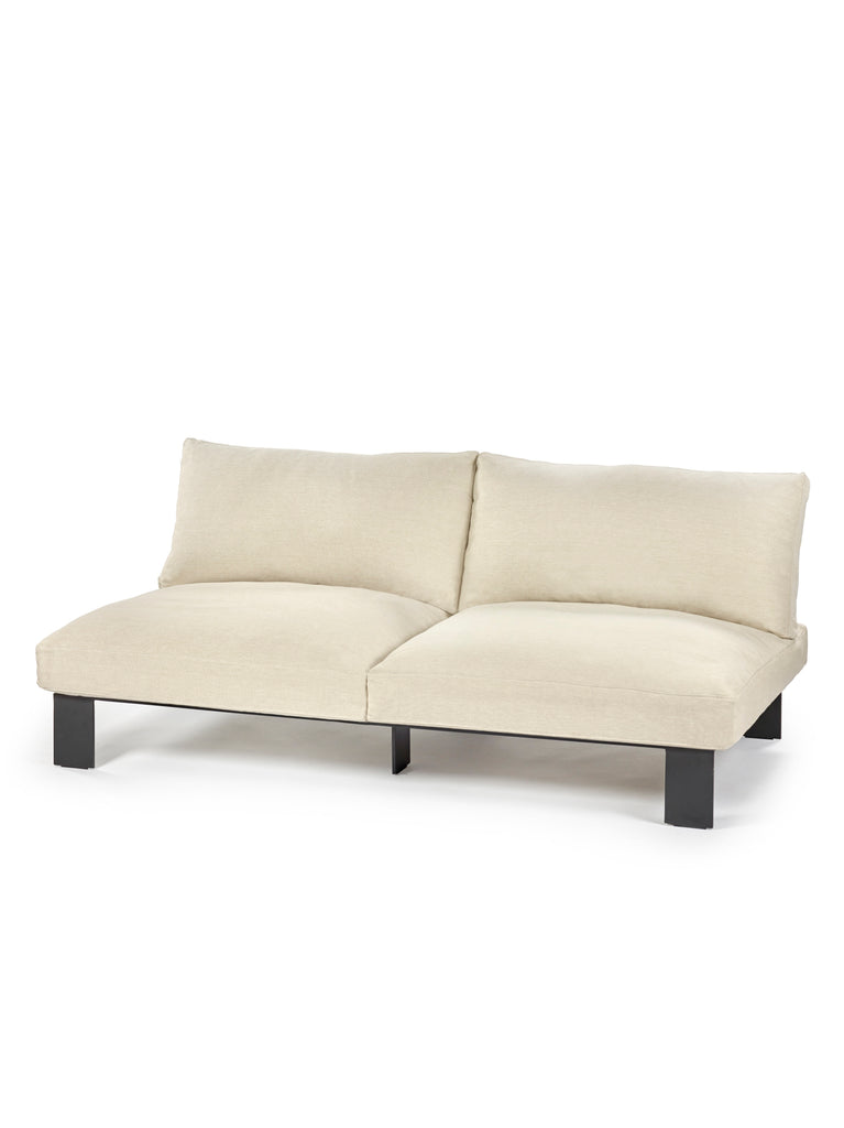 Bench two seater incl cushion indoor ivory