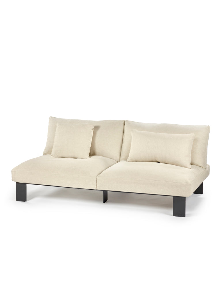 Bench two seater incl cushion indoor ivory