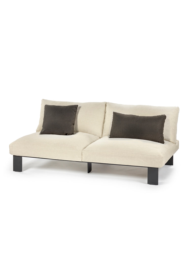 Bench two seater incl cushion indoor ivory