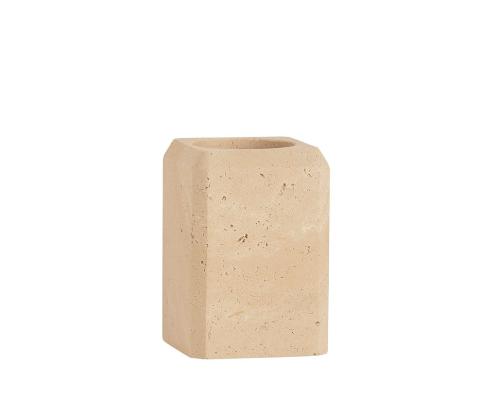 TRAVERTINE TOOTHBRUSH HOLDER