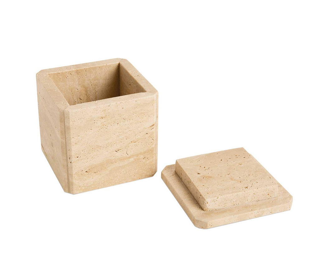 TRAVERTINE BOX 9X9X9,5 CM