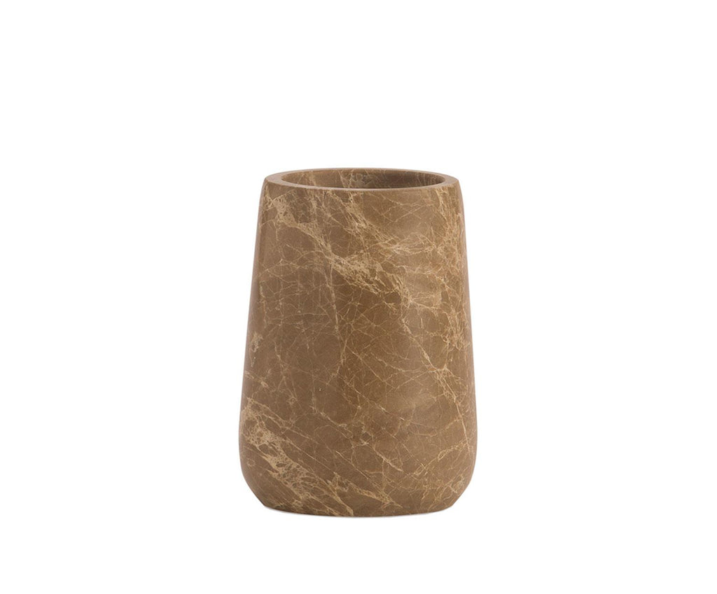 MARBLE TOOTHBRUSH HOLDER BROWN