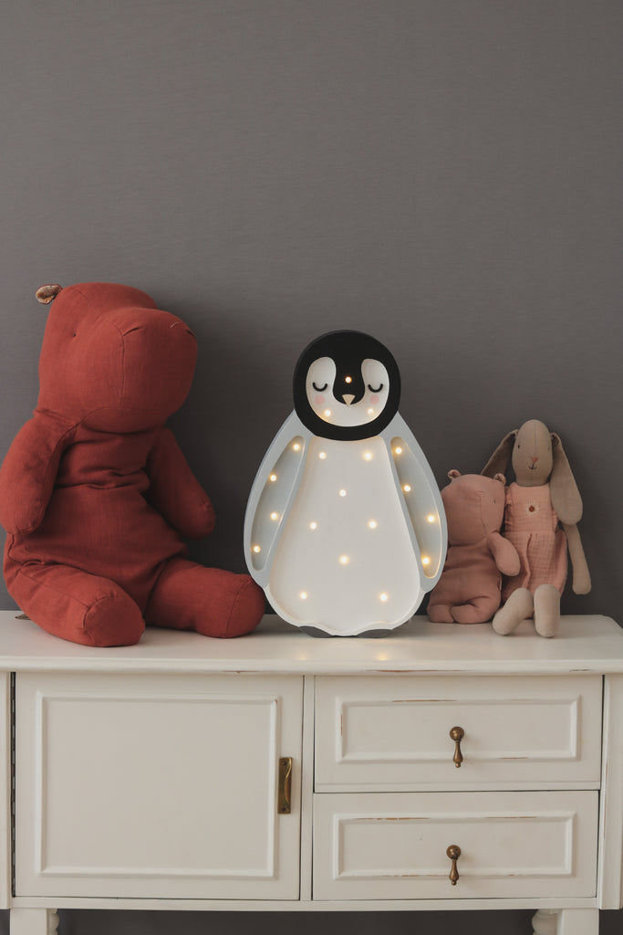 Baby Penguin Lamp | Light Gray