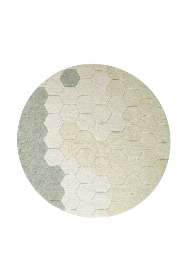 WASHABLE RUG ROUND HONEYCOMB Ø 140 cm