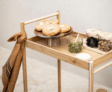 Cargar imagen en el visor de la galería, BAMBOO WOODEN WAITRESS TROLLEY