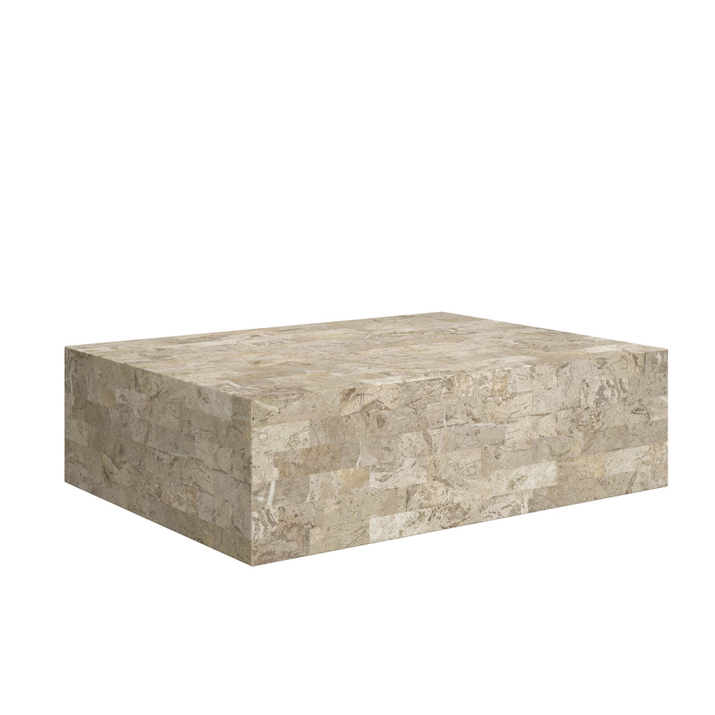 Mala Coffee Table, Cream Stone