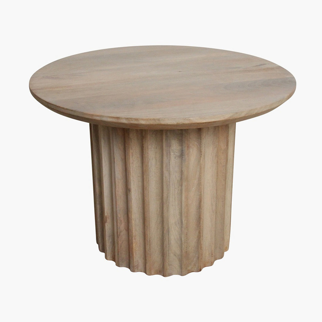 Bullnose side table natural 55 cm