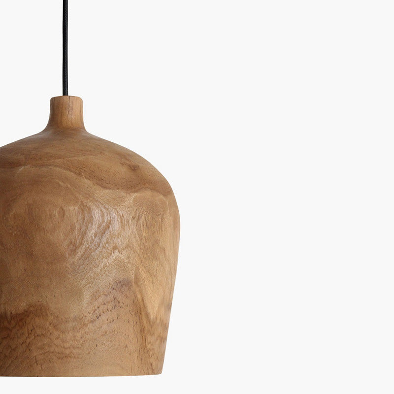 Solid Teak Wood Lamp Bottle