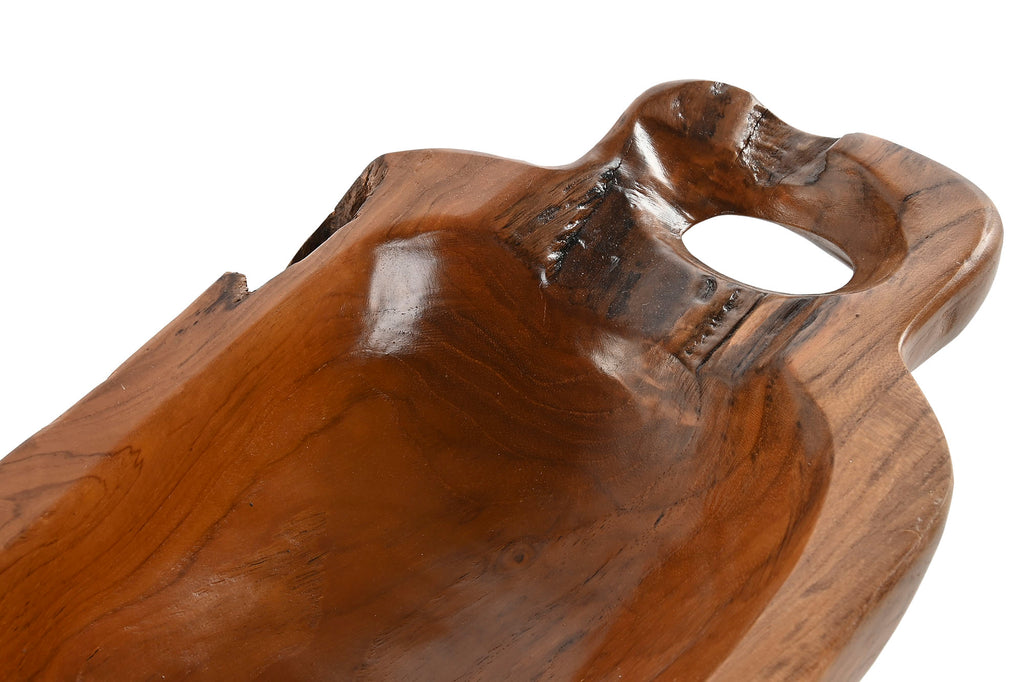 CENTERPIECE TEAK 70X20X7 CARVED NATURAL