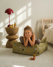 Load image into Gallery viewer, Terrazzo Moss Square Ottoman