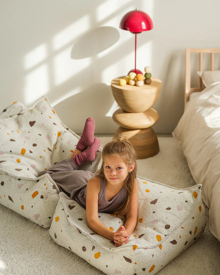 Terrazzo Marble Square Ottoman