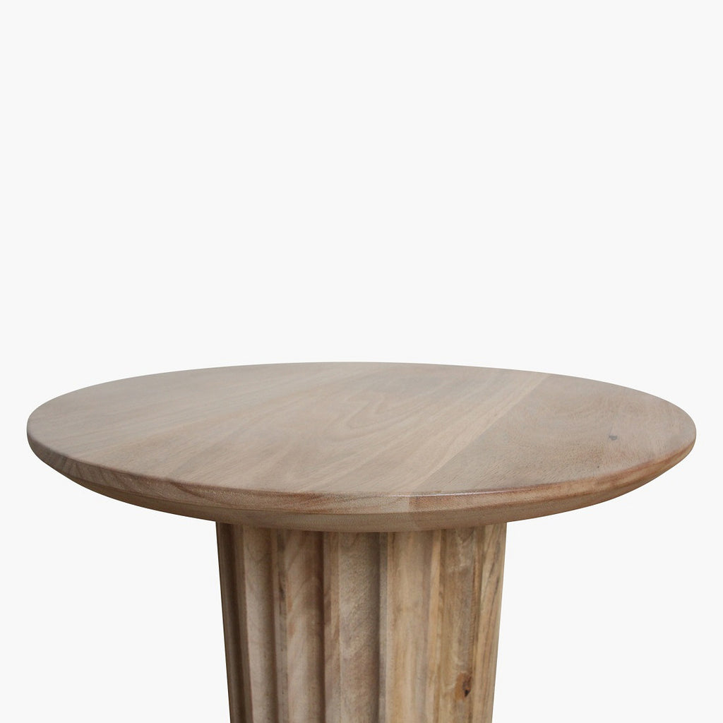 Bullnose side table natural 50 cm