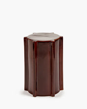 Load image into Gallery viewer, Side table dark brown geometrical Pawn