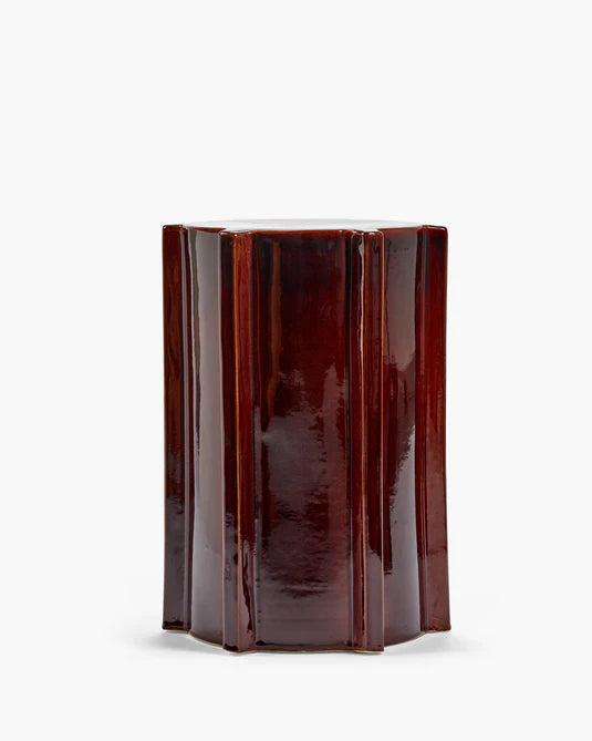 Side table dark brown geometrical Pawn