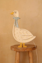 Load image into Gallery viewer, Little Lights Goose Lamp Cottage Blue Bow