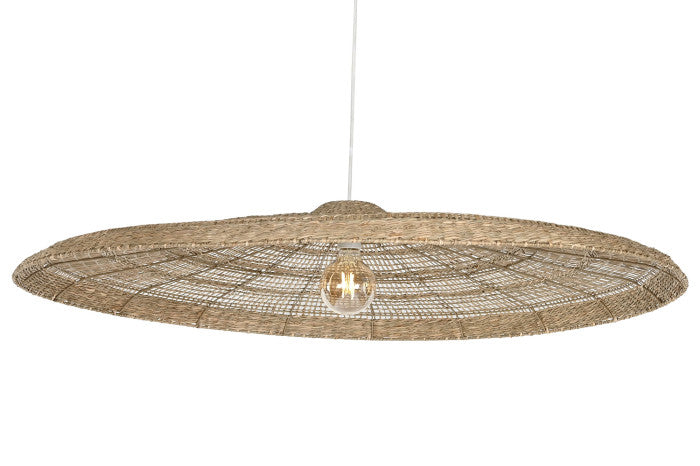 CEILING LAMP SEAGRASS METAL 110X110X15 NATURAL