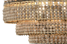 Load image into Gallery viewer, CEILING LAMP METAL WOOD 56,5X56,5X144 BALLS