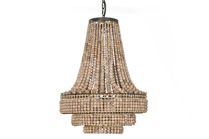 CEILING LAMP METAL WOOD 56,5X56,5X144 BALLS