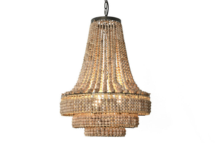 CEILING LAMP METAL WOOD 56,5X56,5X144 BALLS