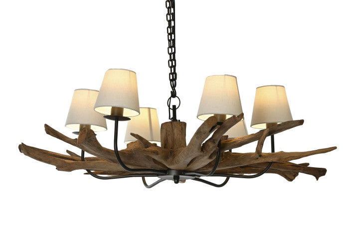 CEILING LAMP TEAK IRON 130X130X35