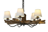 CEILING LAMP TEAK IRON 90X90X35