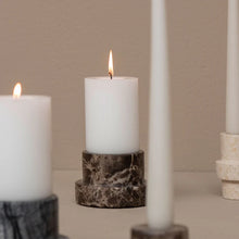 Load image into Gallery viewer, MARBLE block candleholder, low, Brown