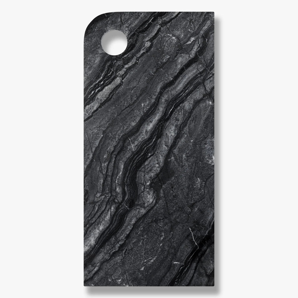 MARBLE serving board, large, Black / Grey