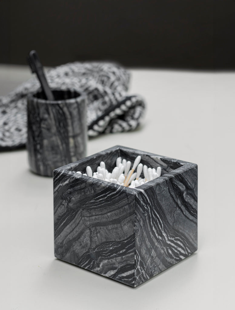 MARBLE cube, Black / Grey