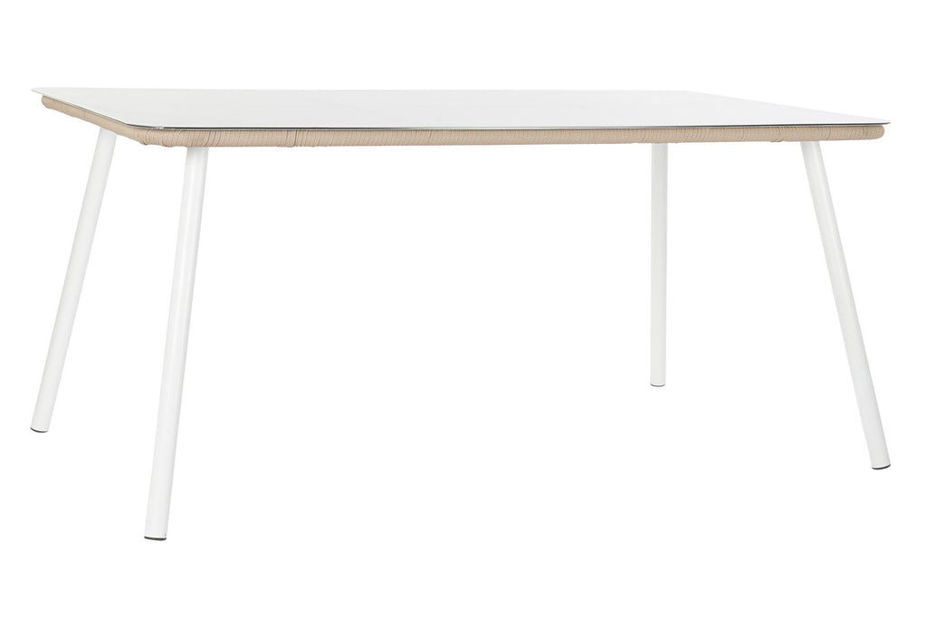 TABLE SET 7 ALUMINIUM POLYESTER 163X95X6 BEIGE