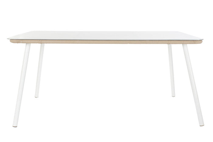 TABLE SET 7 ALUMINIUM POLYESTER 163X95X6 BEIGE