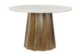 DINING TABLE MANGO MARBLE 120X120X78 BEIGE