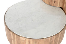 Load image into Gallery viewer, COFFEE TABLE SET 3 ACACIA MARBLE 75X75X25