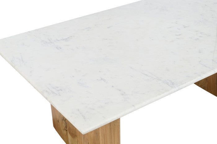 COFFEE TABLE MARBLE MANGO 120X70X45 WHITE