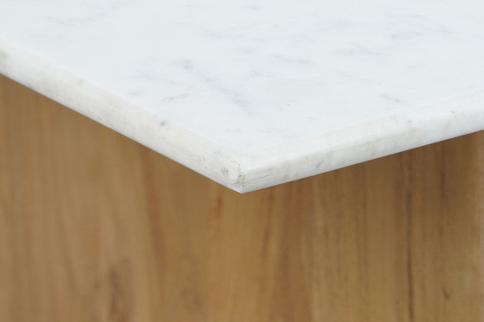 COFFEE TABLE MARBLE MANGO 120X70X45 WHITE