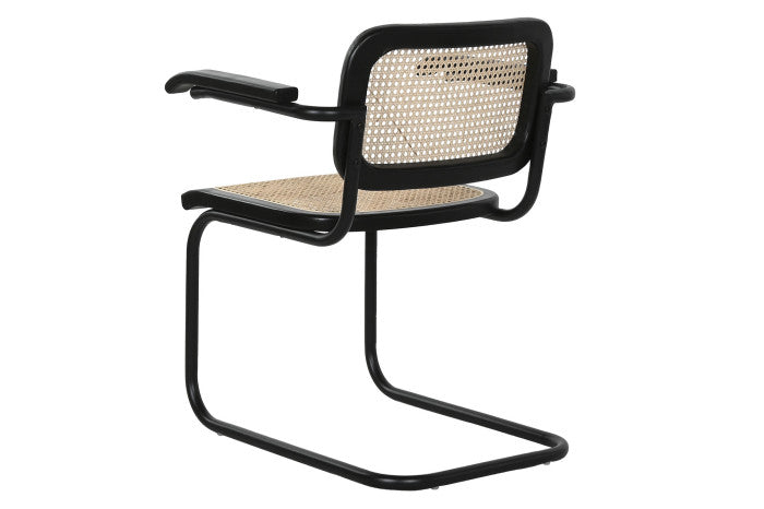 CHAIR ELM RATTAN 46X46X82 BLACK