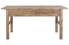 Load image into Gallery viewer, SOLID ELM TABLE 169X75X85 3 NATURAL DRAWERS