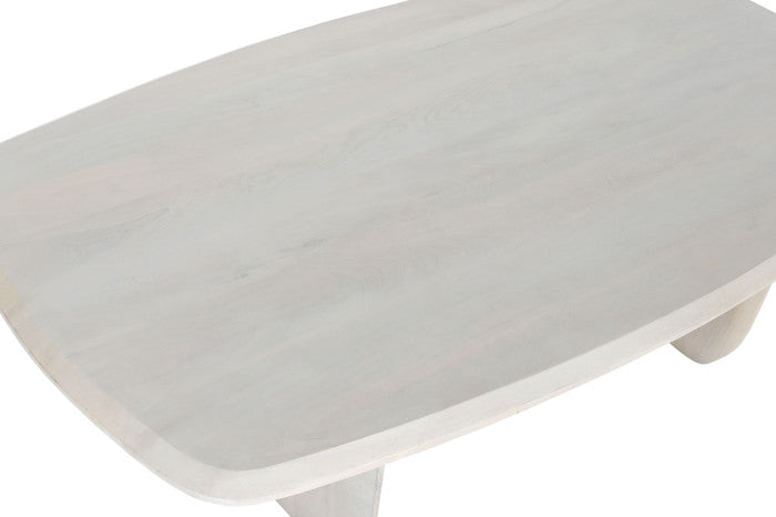 COFFEE TABLE MANGO 137X76X45 WHITE