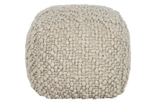 Cargar imagen en el visor de la galería, WOOL COTTON FOOTREST 45X45X45 HAND WOVEN