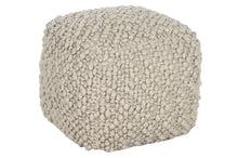 Cargar imagen en el visor de la galería, WOOL COTTON FOOTREST 45X45X45 HAND WOVEN