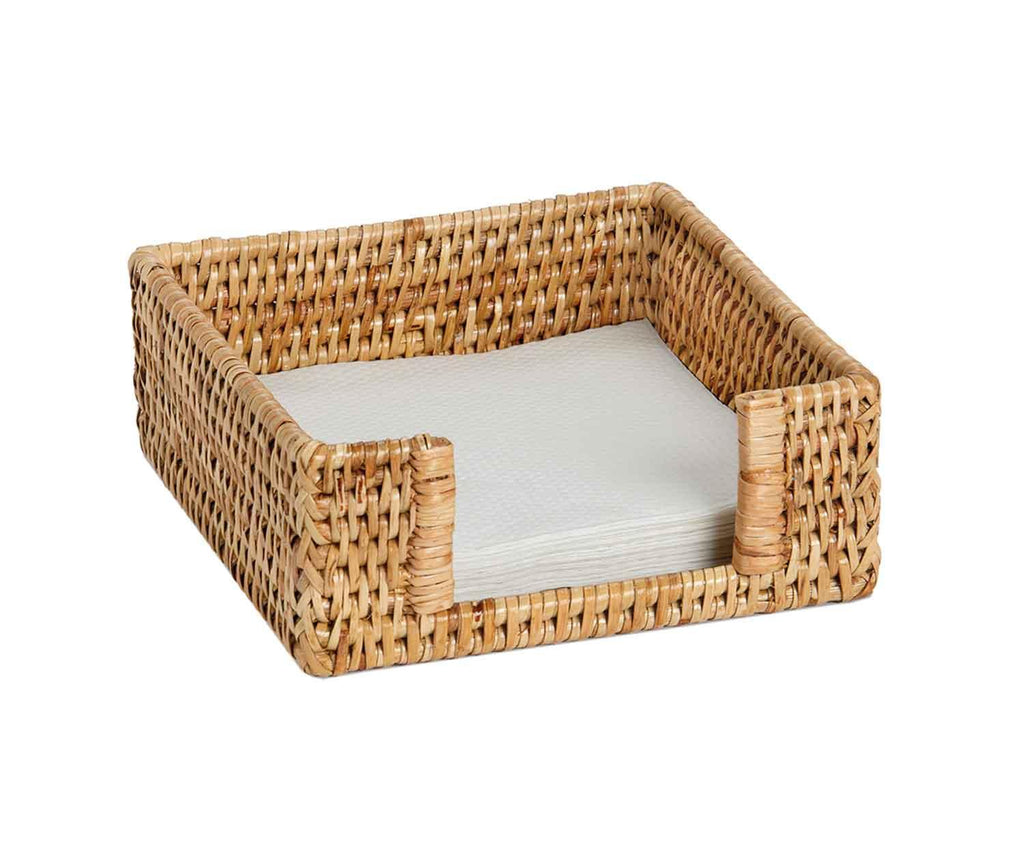 RATTAN NAPKIN HOLDER 20X20X7CM