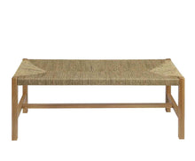 Load image into Gallery viewer, OAK AND SEAWEED BENCH 116X42X46