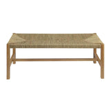 OAK AND SEAWEED BENCH 116X42X46