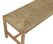 Carica l&#39;immagine nel visualizzatore di Gallery, OAK AND SEAWEED BENCH 116X42X46