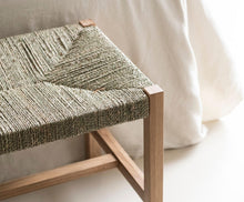 Carica l&#39;immagine nel visualizzatore di Gallery, OAK AND SEAWEED BENCH 116X42X46