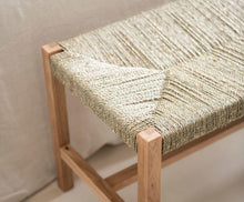 Carica l&#39;immagine nel visualizzatore di Gallery, OAK AND SEAWEED BENCH 116X42X46