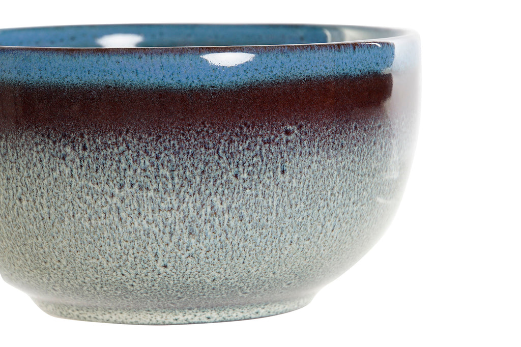 BOWL STONEWARE 13,5X13,5X7,8 ENAMELED BLUE