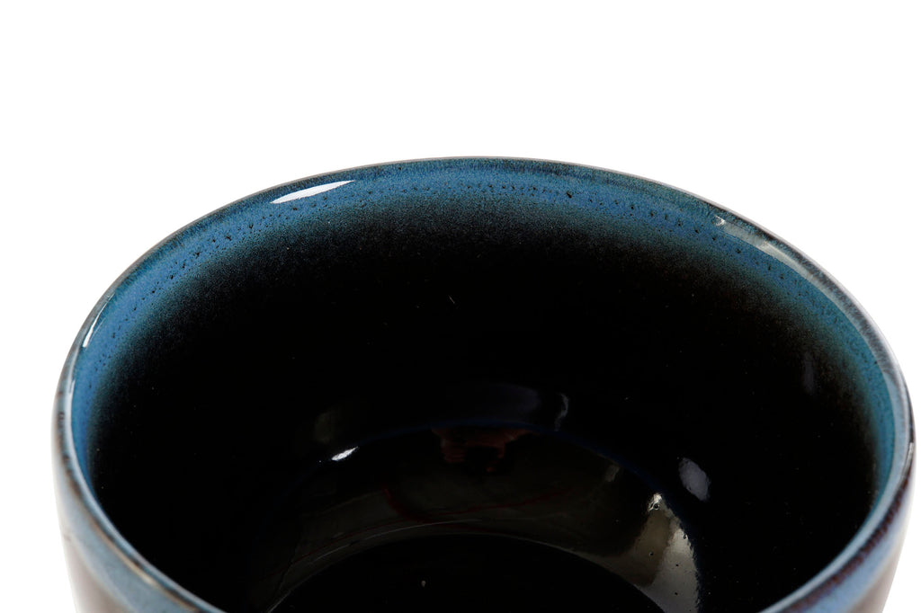 BOWL STONEWARE 13,5X13,5X7,8 ENAMELED BLUE