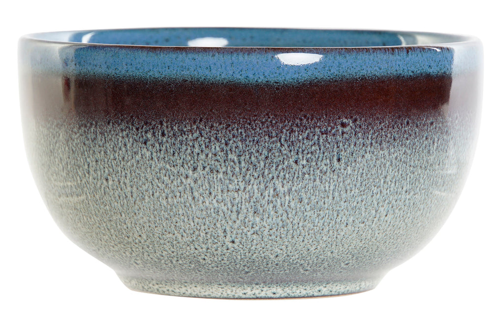 BOWL STONEWARE 13,5X13,5X7,8 ENAMELED BLUE