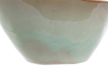 Load image into Gallery viewer, BOWL STONEWARE 15,1X11,8X8,5 ENAMELED TURQUOISE